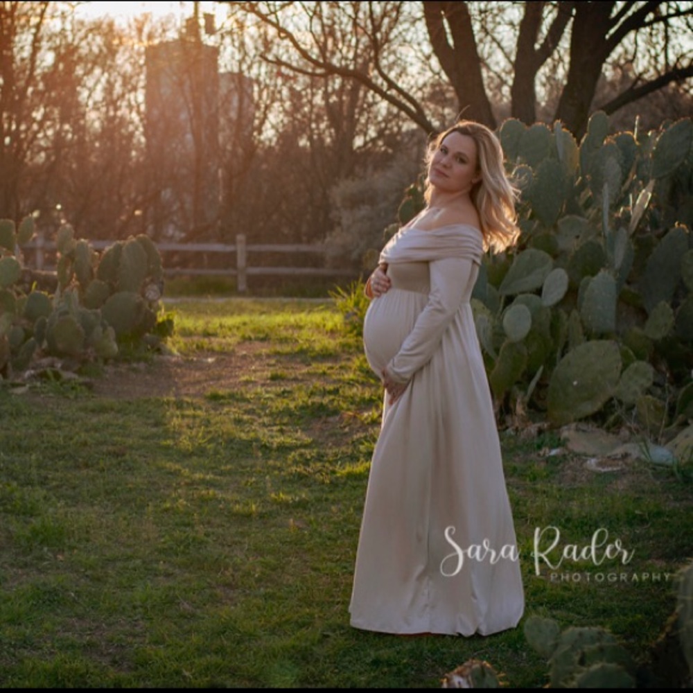Ivory Maxi Dress Size Large —Maternity
